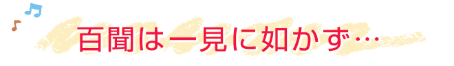 百聞は一見に如かず…